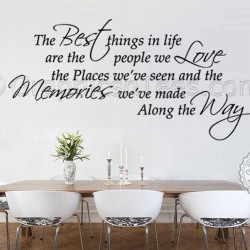Best Things In Life, Inspirational Family Wall Sticker Quote, Memories We Make Home Wall Decor Decal